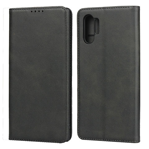 Handytasche Stand Schutzhülle Leder Hülle für Samsung Galaxy Note 10 Plus 5G Schwarz