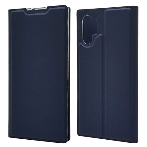 Handytasche Stand Schutzhülle Leder Hülle L01 für Samsung Galaxy Note 10 Plus Blau