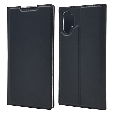 Handytasche Stand Schutzhülle Leder Hülle L01 für Samsung Galaxy Note 10 Plus Schwarz