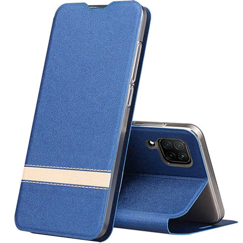Handytasche Stand Schutzhülle Leder Hülle L02 für Huawei Nova 6 SE Blau
