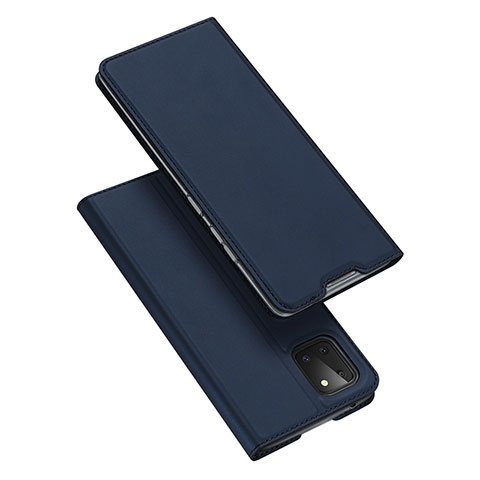 Handytasche Stand Schutzhülle Leder Hülle L04 für Samsung Galaxy A81 Blau