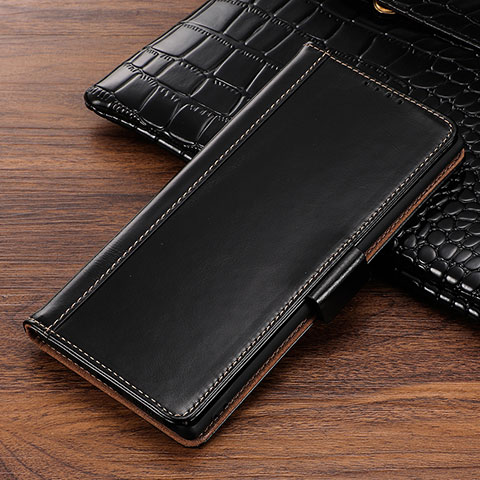 Handytasche Stand Schutzhülle Leder Hülle P01 für Samsung Galaxy Note 10 Schwarz
