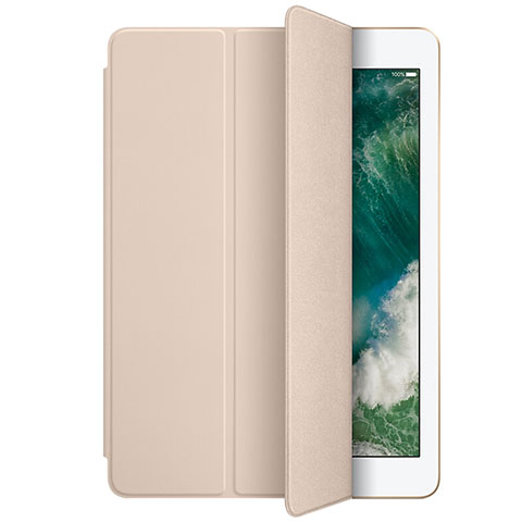 Handytasche Stand Schutzhülle Leder L01 für Apple New iPad 9.7 (2018) Gold