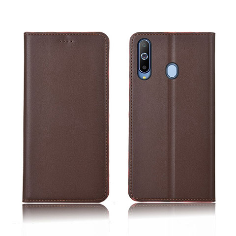 Handytasche Stand Schutzhülle Leder L01 für Samsung Galaxy A8s SM-G8870 Braun