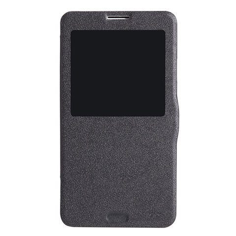 Handytasche Stand Schutzhülle Leder L01 für Samsung Galaxy Note 3 N9000 Schwarz