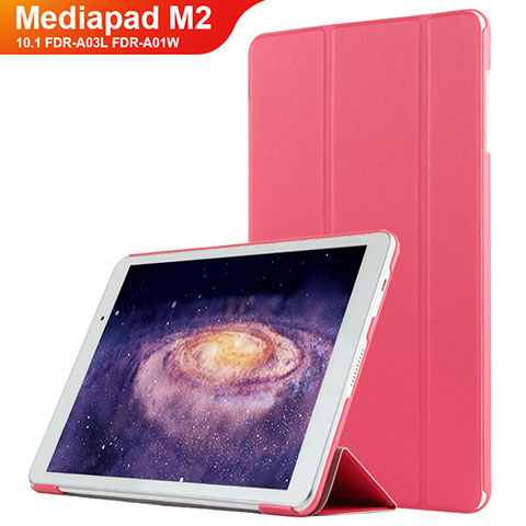 Handytasche Stand Schutzhülle Leder L02 für Huawei MediaPad M2 10.1 FDR-A03L FDR-A01W Rot