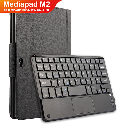 Handytasche Stand Schutzhülle Leder mit Tastatur für Huawei MediaPad M2 10.0 M2-A01 M2-A01W M2-A01L Schwarz