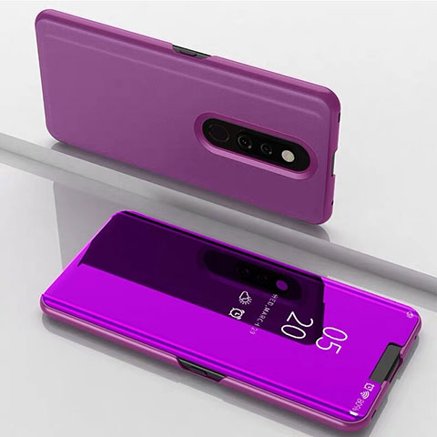 Handytasche Stand Schutzhülle Leder Rahmen Spiegel Tasche für Xiaomi Redmi K20 Pro Violett