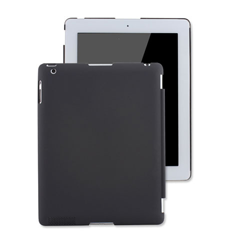Hülle Kunststoff Schutzhülle Matt für Apple iPad 3 Schwarz
