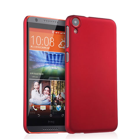 Hülle Kunststoff Schutzhülle Matt für HTC Desire 820 Rot