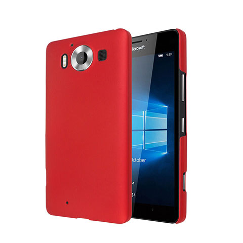 Hülle Kunststoff Schutzhülle Matt für Microsoft Lumia 950 Rot