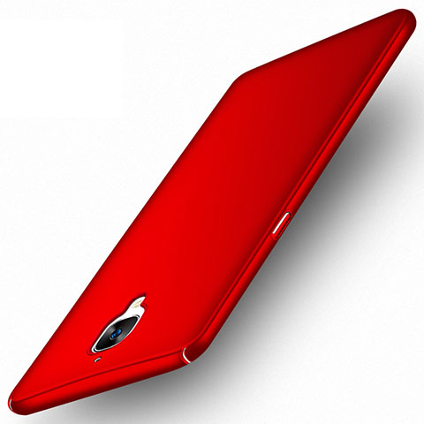 Hülle Kunststoff Schutzhülle Matt für OnePlus 3 Rot