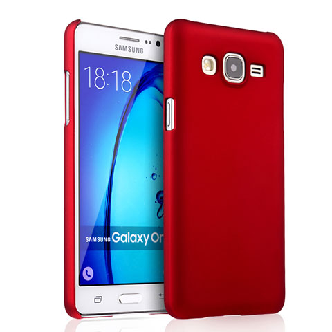 Hülle Kunststoff Schutzhülle Matt für Samsung Galaxy On5 G550FY Rot