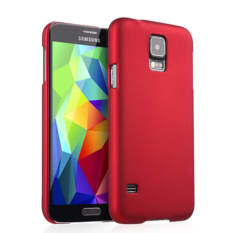Hülle Kunststoff Schutzhülle Matt für Samsung Galaxy S5 G900F G903F Rot