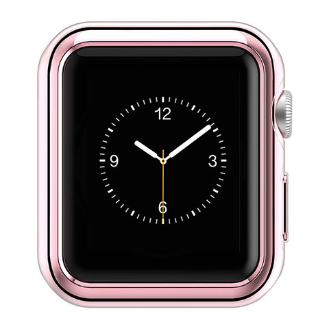 Hülle Luxus Aluminium Metall Rahmen A01 für Apple iWatch 2 38mm Rosa