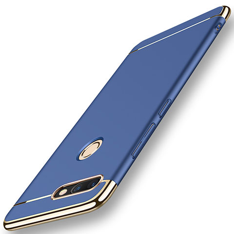Hülle Luxus Metall Rahmen und Kunststoff für Huawei Nova 2 Plus Blau