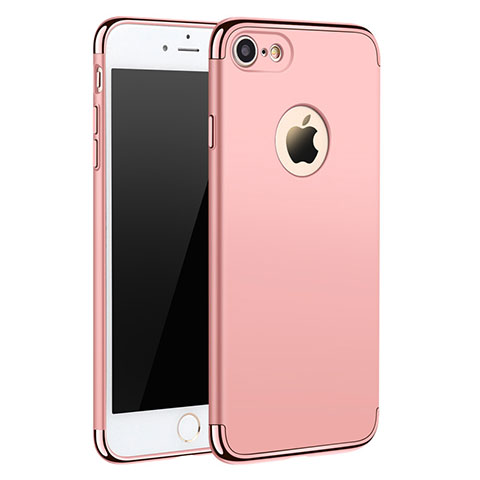 Hülle Luxus Metall Rahmen und Kunststoff M01 für Apple iPhone SE (2020) Rosegold