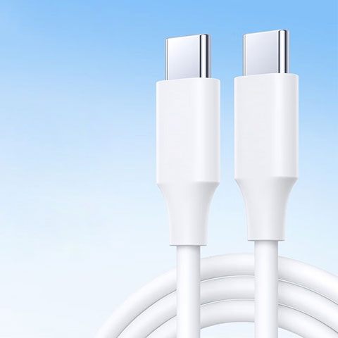 Kabel Type-C USB-C auf Type-C USB-C 60W H04 für Apple iPhone 15 Pro Weiß