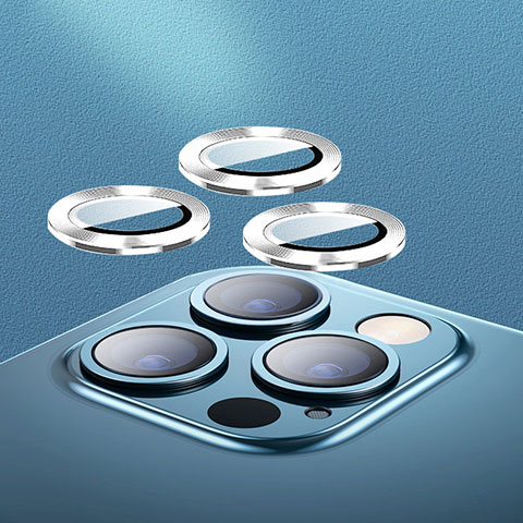 Kameraschutz Gehärtetes Glas Glasfolie Skins zum Aufkleben C04 Panzerglas für Apple iPhone 14 Pro Silber