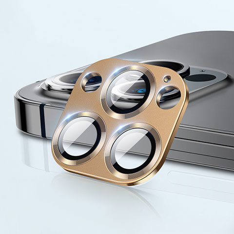 Kameraschutz Gehärtetes Glas Glasfolie Skins zum Aufkleben C09 Panzerglas für Apple iPhone 15 Pro Gold