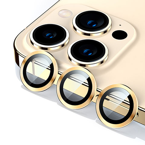Kameraschutz Gehärtetes Glas Glasfolie Skins zum Aufkleben C10 Panzerglas für Apple iPhone 14 Pro Max Gold