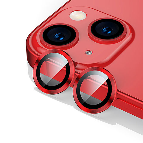 Kameraschutz Gehärtetes Glas Glasfolie Skins zum Aufkleben C10 Panzerglas für Apple iPhone 14 Rot