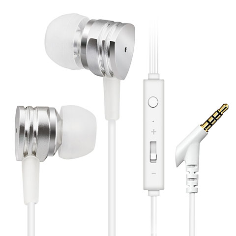 Kopfhörer Stereo Sport Ohrhörer In Ear Headset H24 Silber