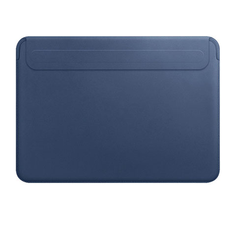 Leder Handy Tasche Sleeve Schutz Hülle L01 für Apple MacBook Air 11 zoll Blau