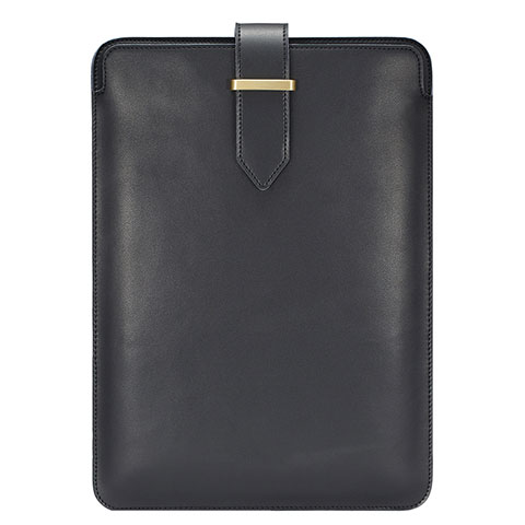 Leder Handy Tasche Sleeve Schutz Hülle L01 für Huawei Honor MagicBook 14 Schwarz