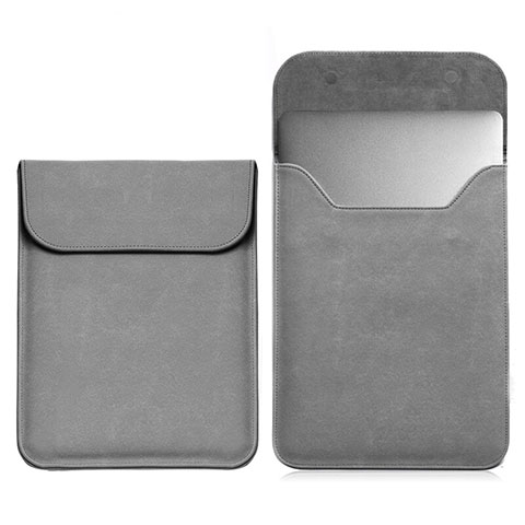 Leder Handy Tasche Sleeve Schutz Hülle L03 für Samsung Galaxy Book Flex 15.6 NP950QCG Grau