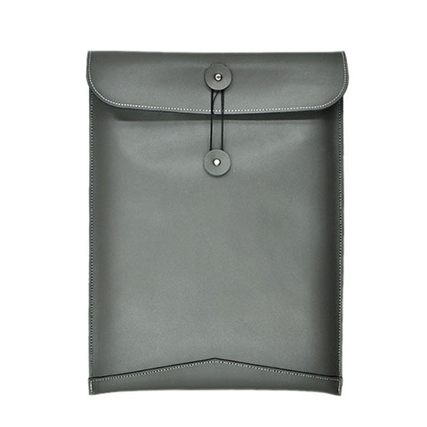 Leder Handy Tasche Sleeve Schutz Hülle L04 für Huawei Matebook X Pro (2020) 13.9 Grau