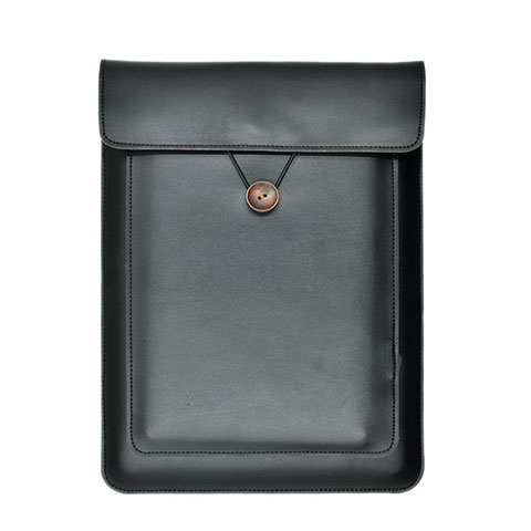 Leder Handy Tasche Sleeve Schutz Hülle L09 für Apple MacBook Air 13 zoll Schwarz