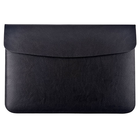 Leder Handy Tasche Sleeve Schutz Hülle L15 für Apple MacBook Pro 13 zoll (2020) Schwarz