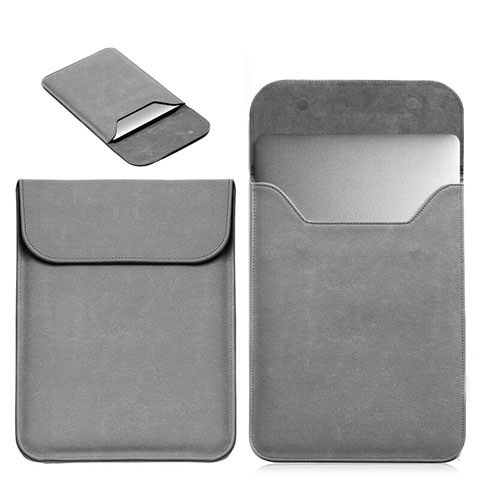 Leder Handy Tasche Sleeve Schutz Hülle L19 für Apple MacBook Pro 13 zoll Grau