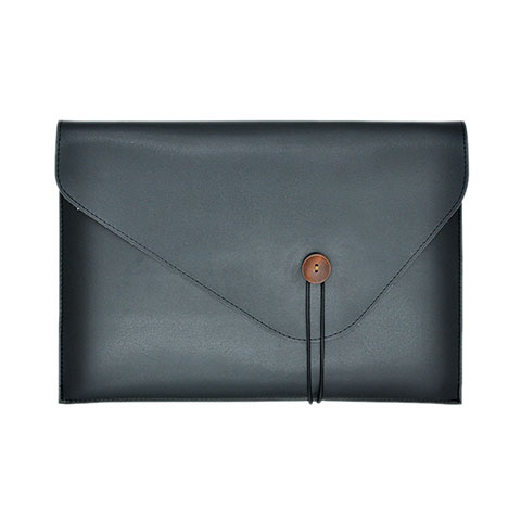 Leder Handy Tasche Sleeve Schutz Hülle L22 für Apple MacBook 12 zoll Schwarz