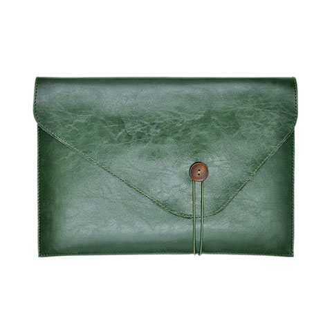 Leder Handy Tasche Sleeve Schutz Hülle L23 für Apple MacBook 12 zoll Grün