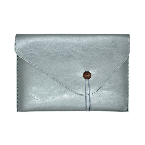 Leder Handy Tasche Sleeve Schutz Hülle L23 für Apple MacBook 12 zoll Silber