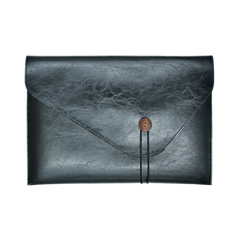 Leder Handy Tasche Sleeve Schutz Hülle L23 für Apple MacBook Air 13 zoll Schwarz
