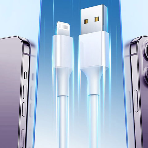 Lightning USB Ladekabel Kabel H01 für Apple iPad Mini 5 (2019) Weiß