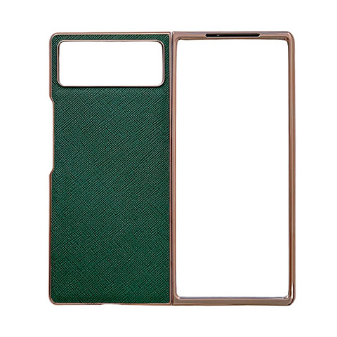 Luxus Leder Hülle Handyhülle und Kunststoff Schutzhülle Hartschalen Tasche S01 für Xiaomi Mix Fold 2 5G Grün