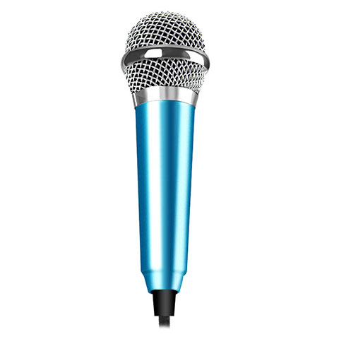 Mini-Stereo-Mikrofon Mic 3.5 mm Klinkenbuchse M04 Hellblau