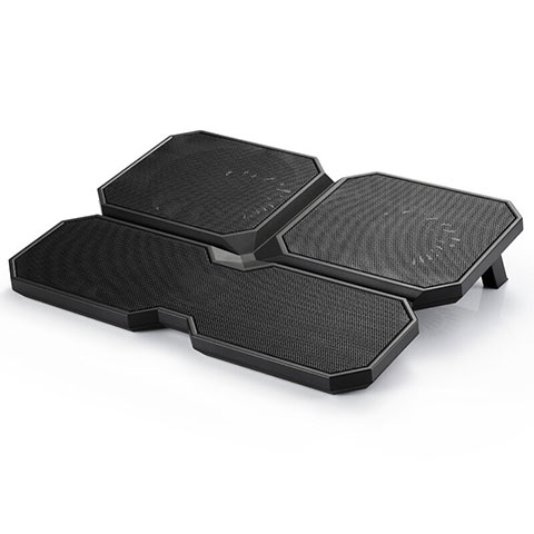 NoteBook Halter Halterung Kühler Cooler Kühlpad Lüfter Laptop Ständer 9 Zoll bis 16 Zoll Universal M06 für Apple MacBook Air 13 zoll Schwarz