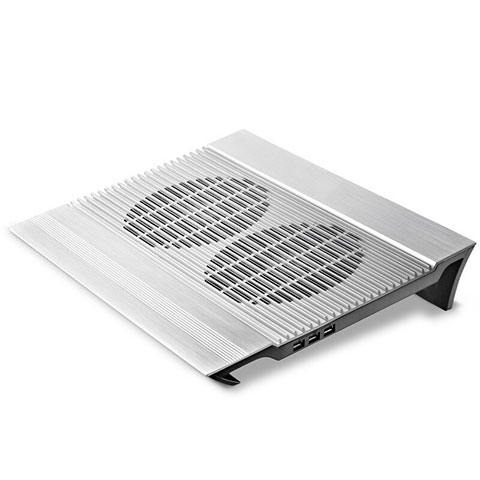 NoteBook Halter Halterung Kühler Cooler Kühlpad Lüfter Laptop Ständer 9 Zoll bis 16 Zoll Universal M26 für Apple MacBook Air 11 zoll Silber