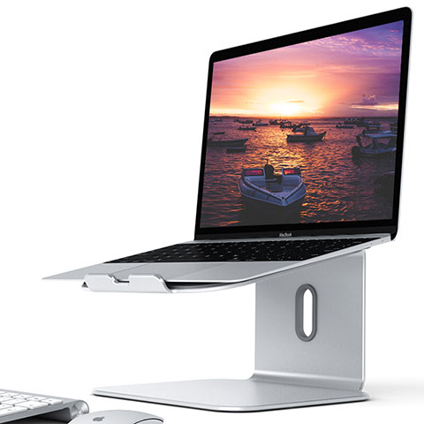 NoteBook Halter Halterung Laptop Ständer Universal S12 für Samsung Galaxy Book Flex 13.3 NP930QCG Silber