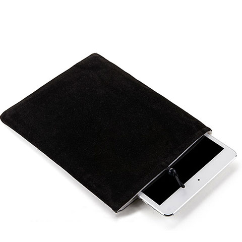 Samt Handy Tasche Schutz Hülle für Apple iPad 2 Schwarz