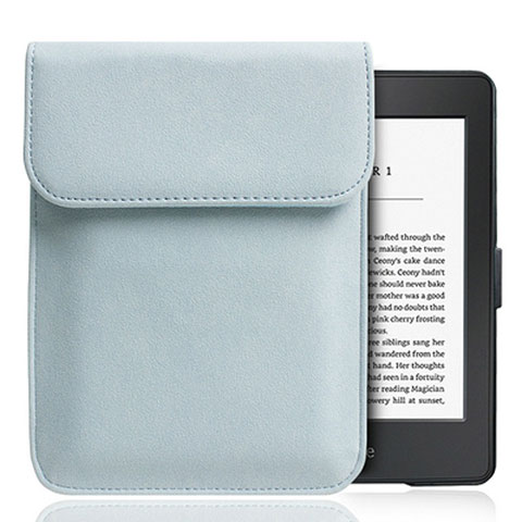 Samt Handy Tasche Sleeve Hülle S01 für Amazon Kindle Paperwhite 6 inch Hellblau