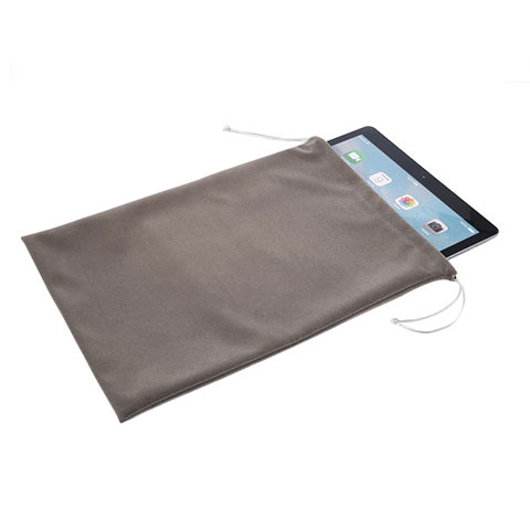 Samt Handytasche Sleeve Hülle für Apple iPad New Air (2019) 10.5 Grau