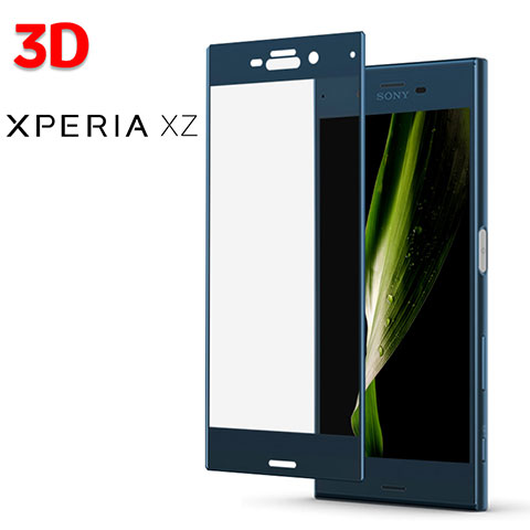 Schutzfolie Displayschutzfolie Panzerfolie Skins zum Aufkleben Gehärtetes Glas Glasfolie 3D für Sony Xperia XZs Blau