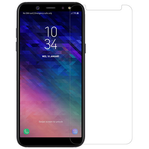 Schutzfolie Displayschutzfolie Panzerfolie Skins zum Aufkleben Gehärtetes Glas Glasfolie für Samsung Galaxy A6 (2018) Dual SIM Klar