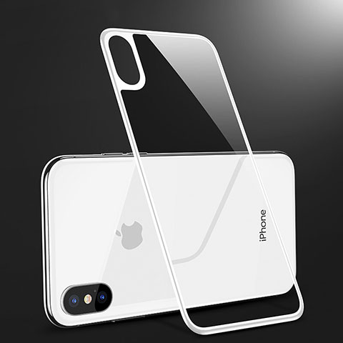 Schutzfolie Displayschutzfolie Panzerfolie Skins zum Aufkleben Gehärtetes Glas Glasfolie Rückseite B09 für Apple iPhone Xs Max Weiß